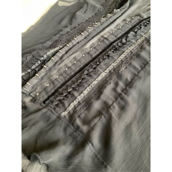 Sheer Lilly Lou button up blouse, sz - Picture 10 of 14